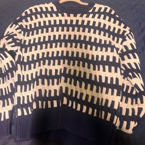 Navy Blue/White Zara Sweater